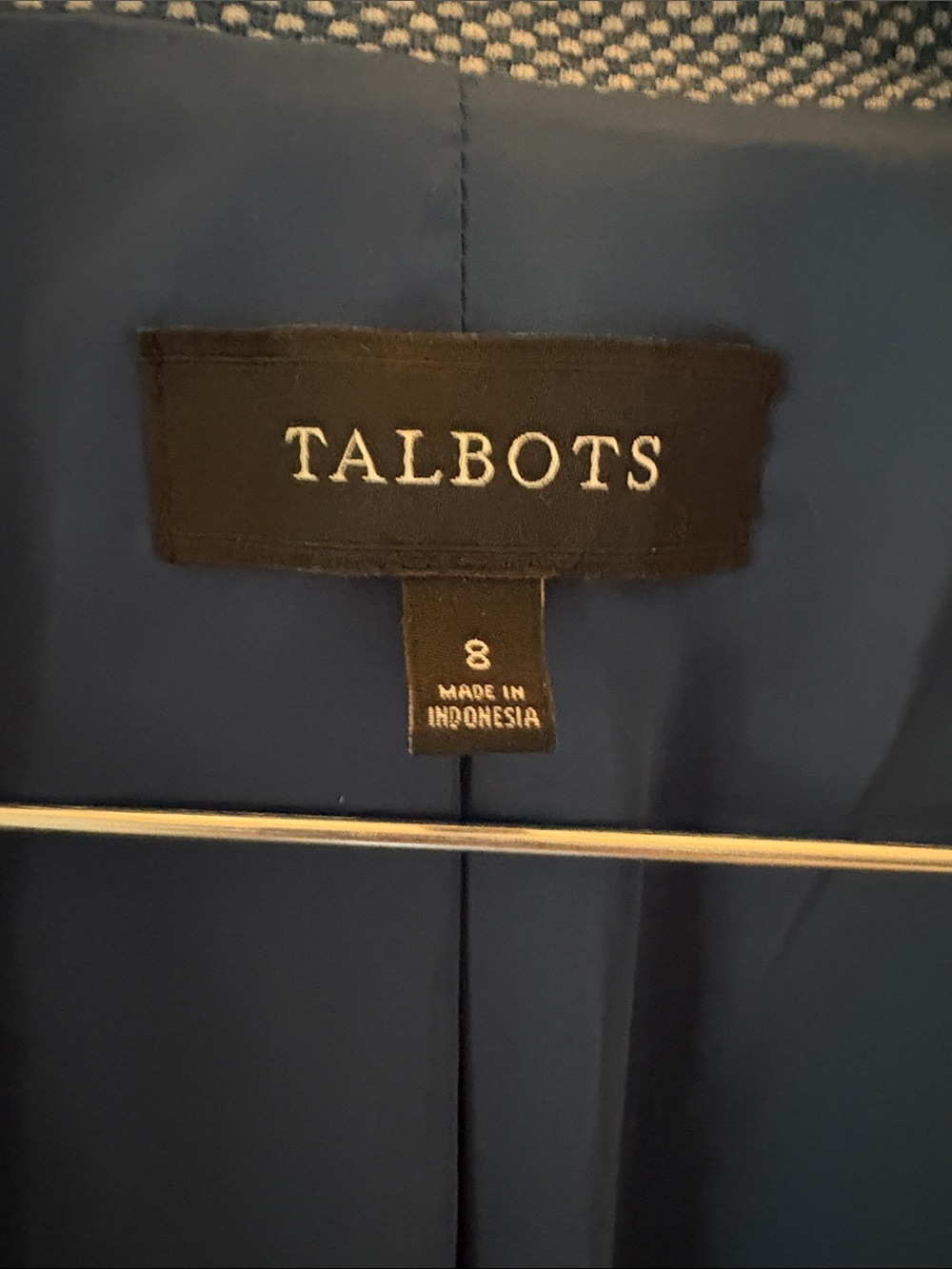 Talbots Light Blue Textured Single-Button Blazer - Picture 4 of 5